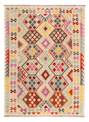 Alfombra Kelim - Splash - 204 x 154 cm - multicolor