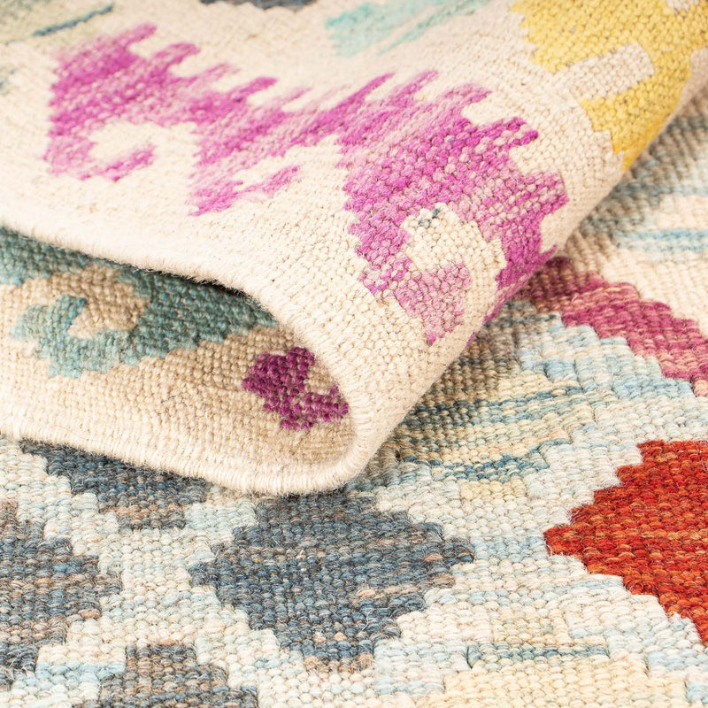 Alfombra Kelim - Splash - 204 x 154 cm - multicolor