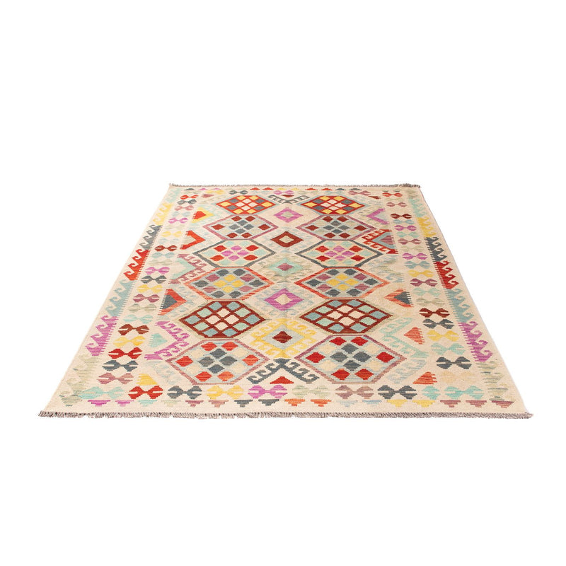 Alfombra Kelim - Splash - 204 x 154 cm - multicolor