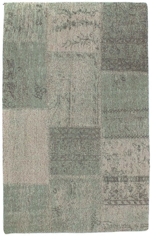 Alfombra de patchwork - 94 x 62 cm - multicolor