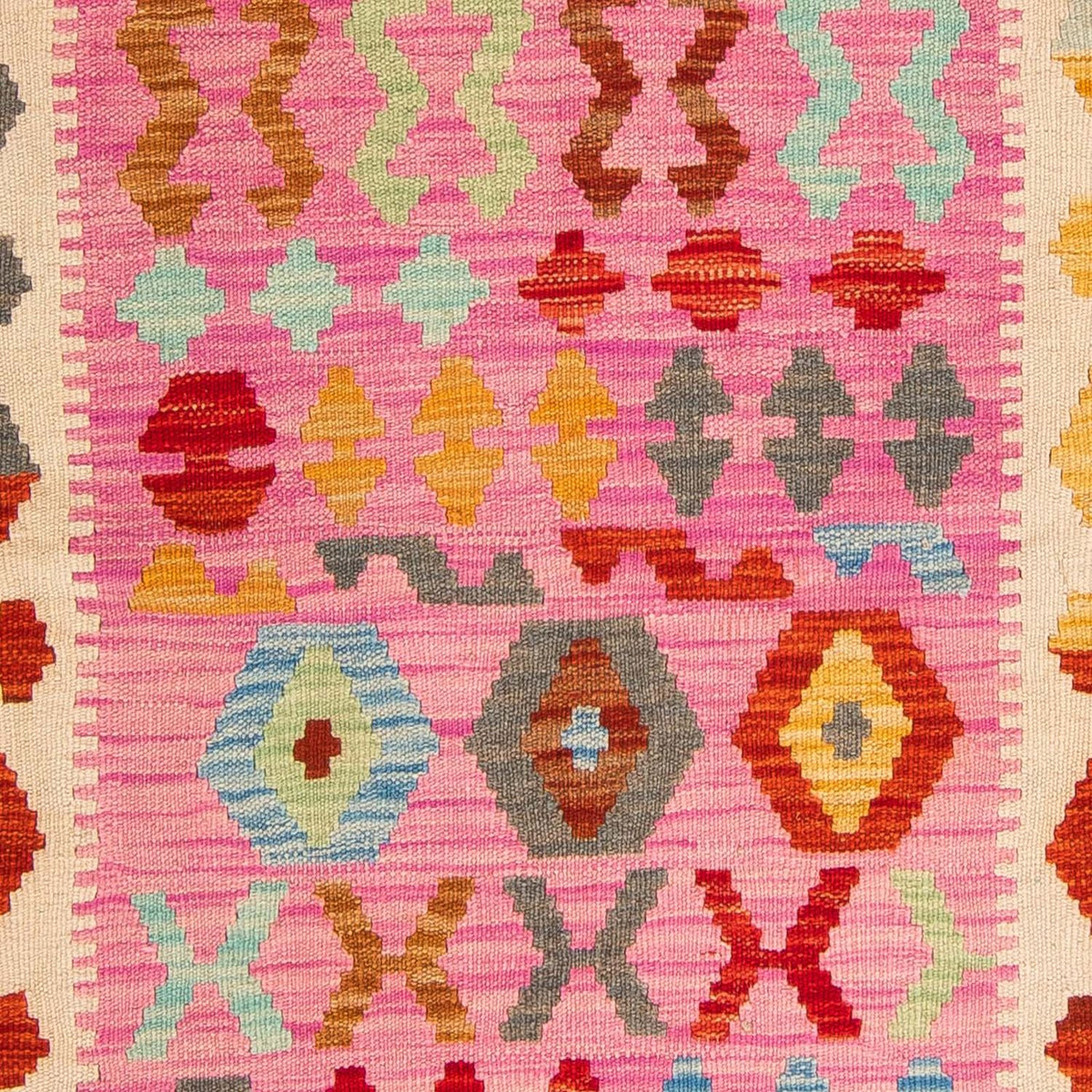 Alfombra Kelim - Splash - 175 x 130 cm - rosa