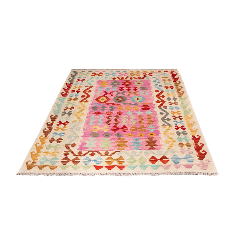 Alfombra Kelim - Splash - 175 x 130 cm - rosa