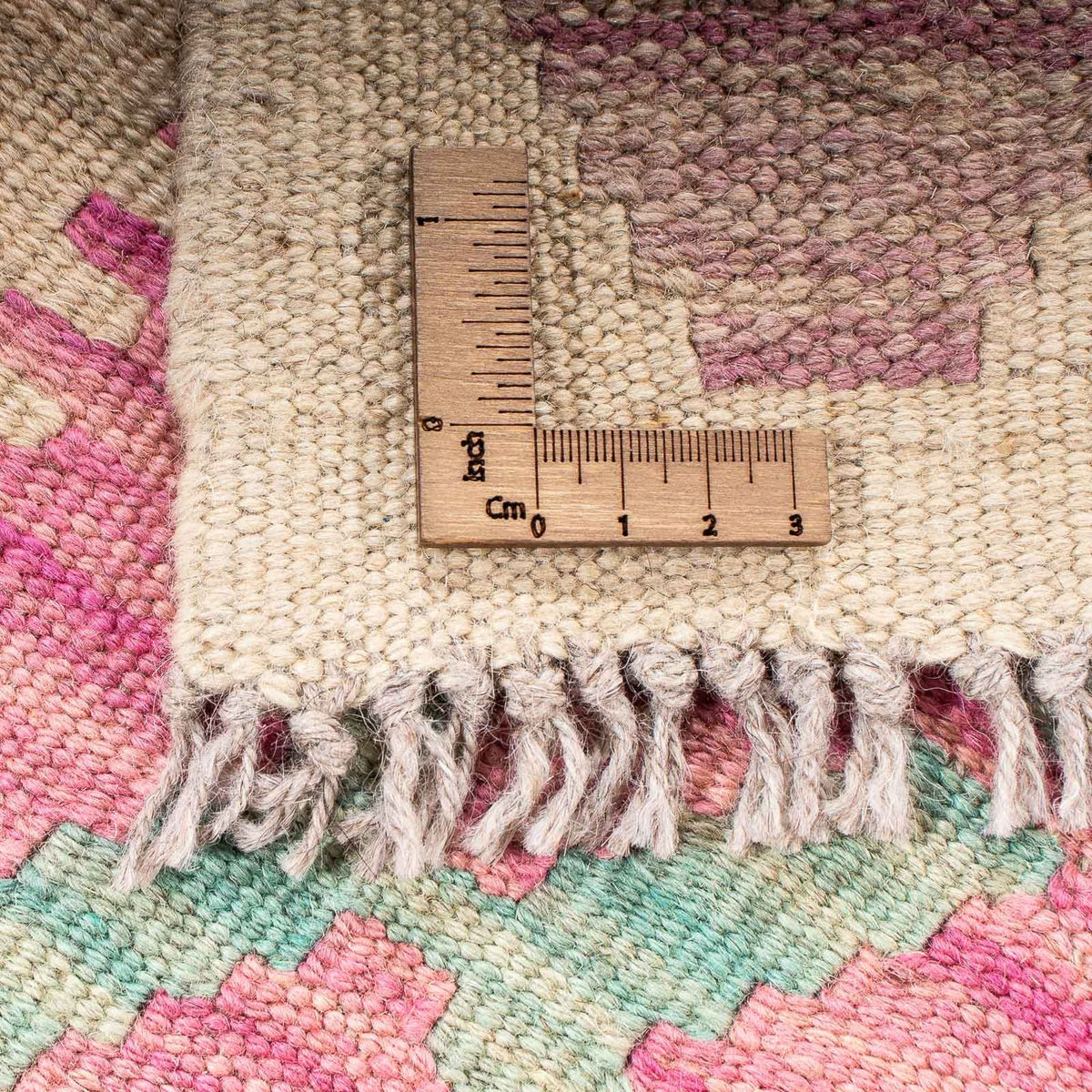 Alfombra Kelim - Splash - 175 x 130 cm - rosa