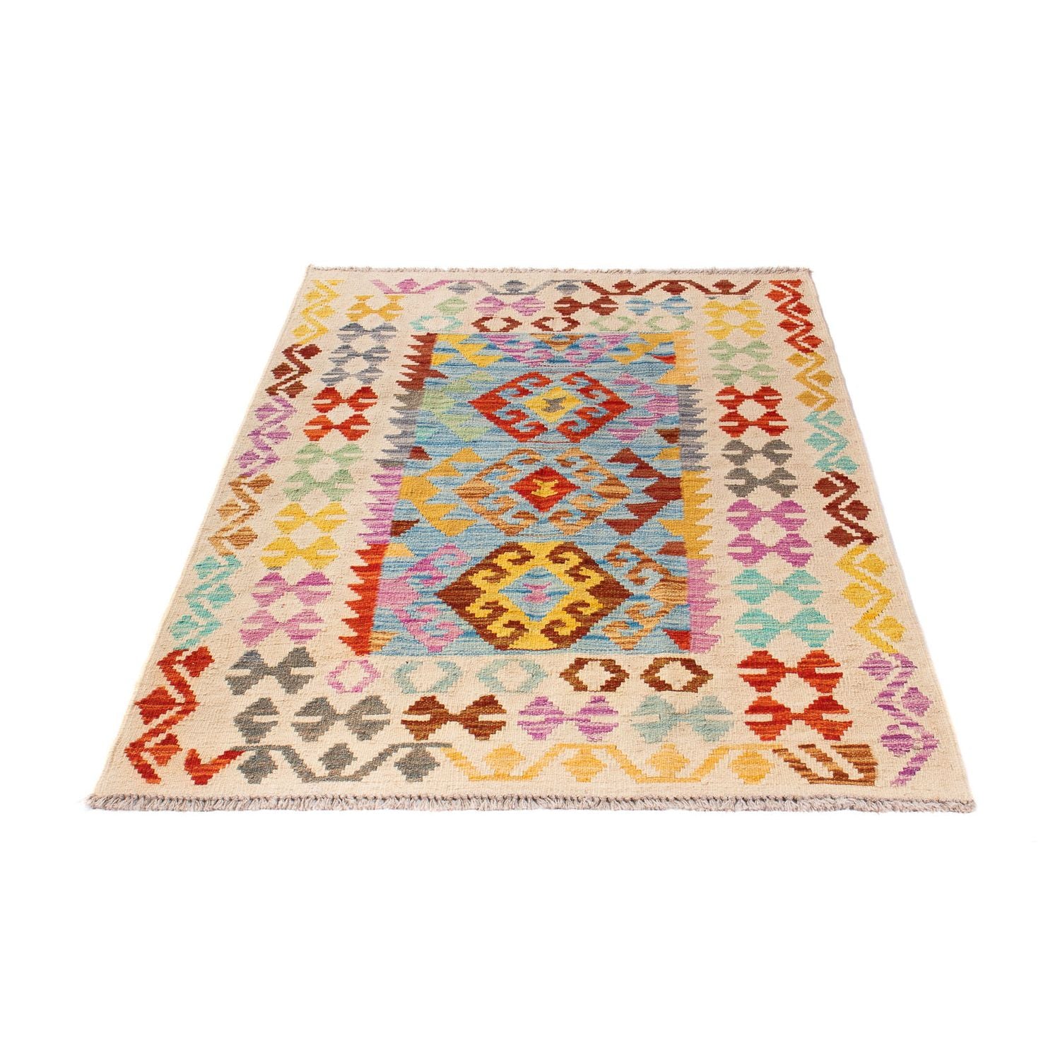 Alfombra Kelim - Splash - 146 x 100 cm - multicolor
