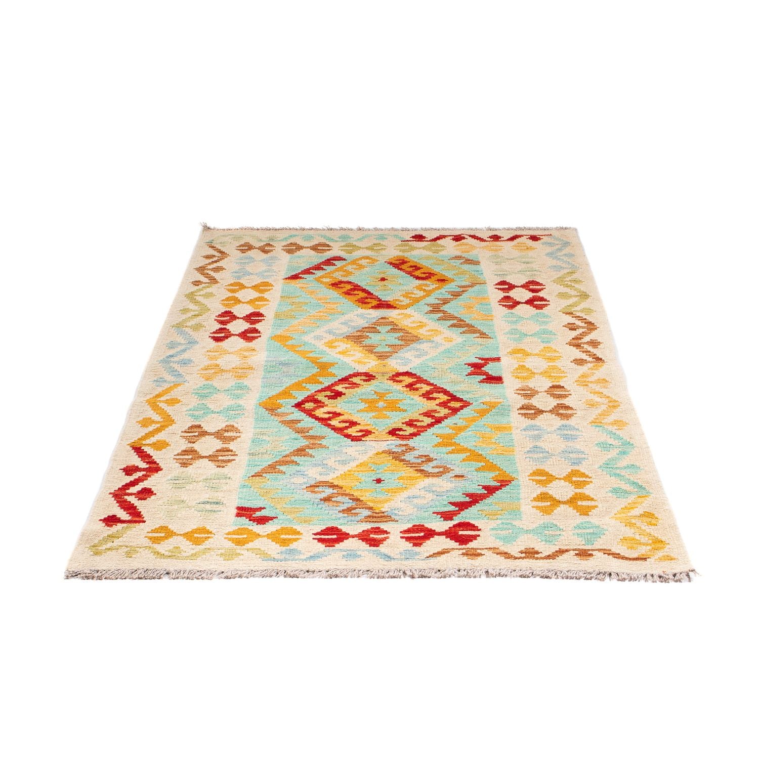 Alfombra Kelim - Splash - 152 x 101 cm - multicolor