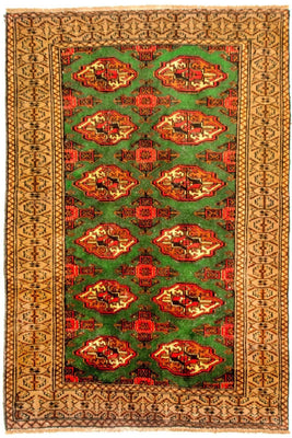 Alfombra Turkaman - 143 x 102 cm - verde