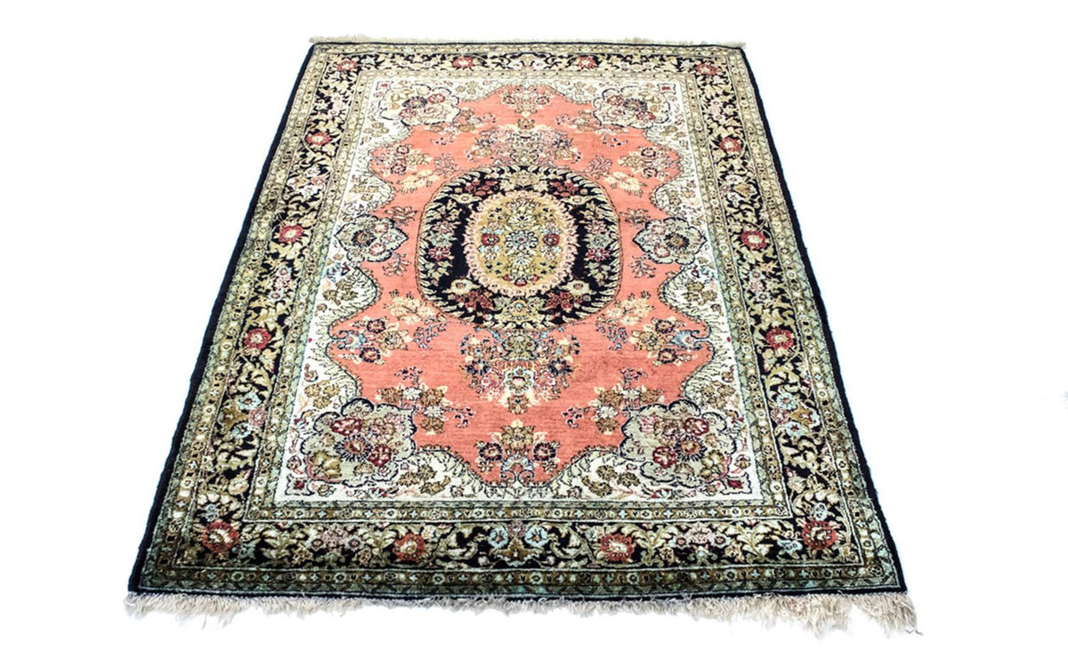 Alfombra de seda - Kayseri - 155 x 110 cm - óxido