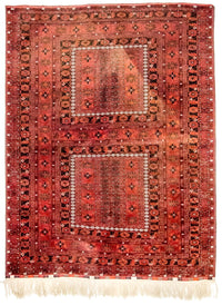 Alfombra afgana - Bukhara - 225 x 172 cm - rojo