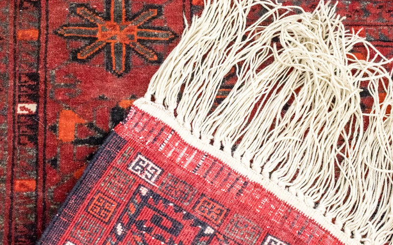 Alfombra afgana - Bukhara - 225 x 172 cm - rojo