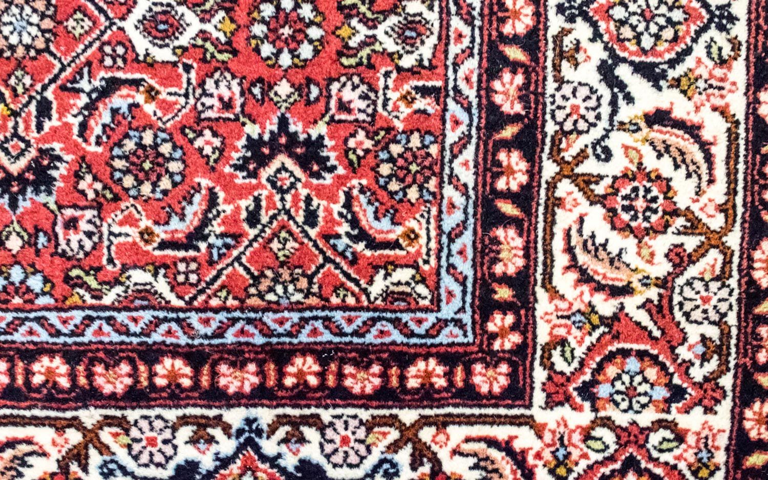Alfombra persa - Bidjar - 216 x 125 cm - rojo claro