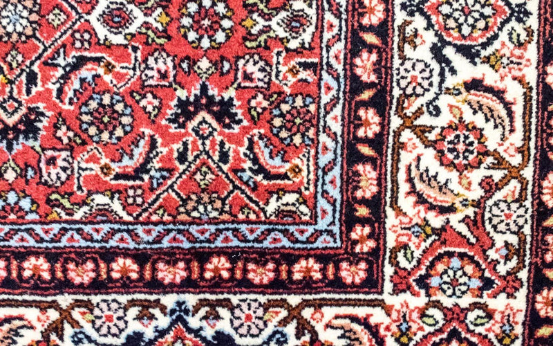 Alfombra persa - Bidjar - 216 x 125 cm - rojo claro