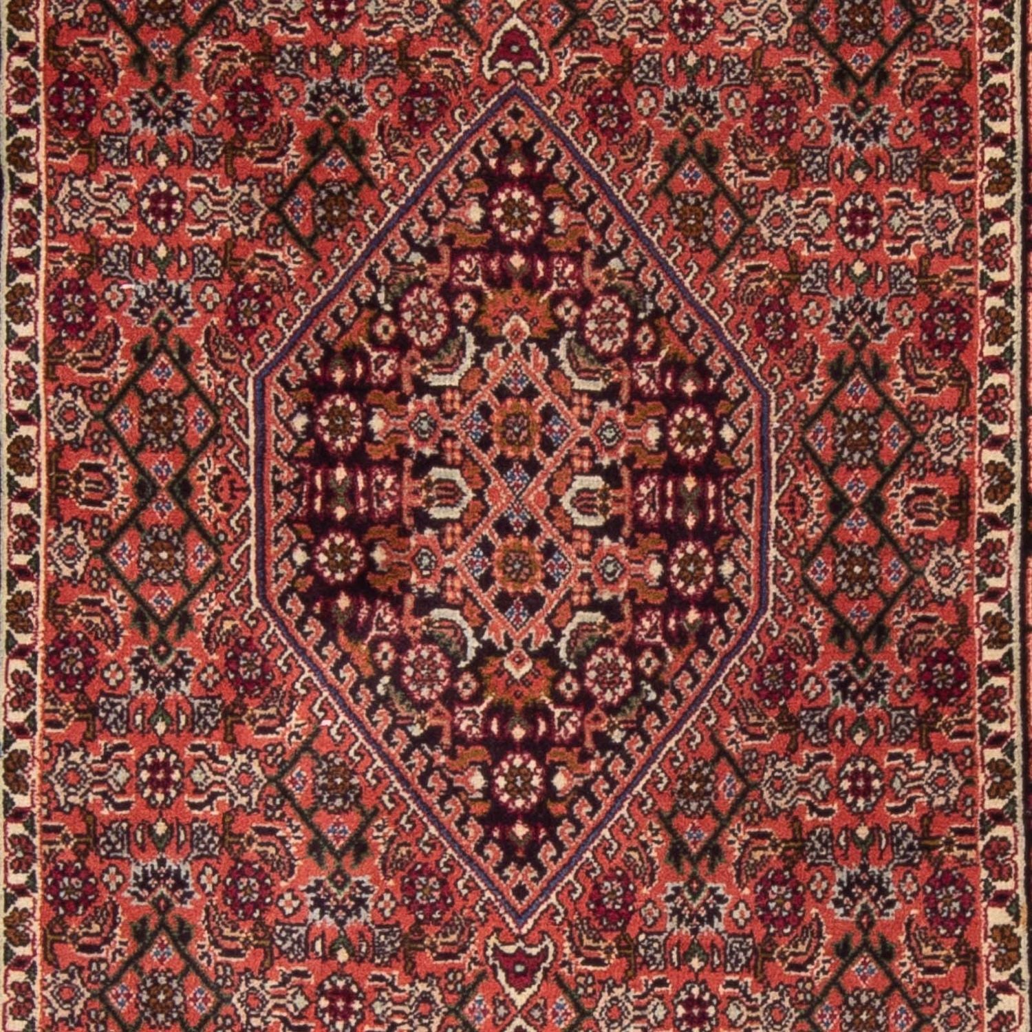Alfombra de pasillo Alfombra persa - Bidjar - 205 x 76 cm - azul oscuro