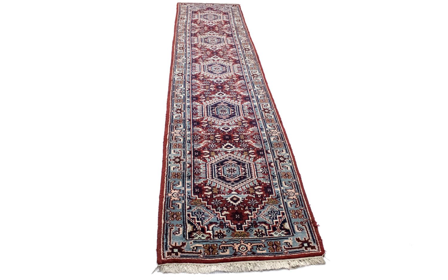 Alfombra de pasillo Alfombra oriental - 343 x 69 cm - rojo