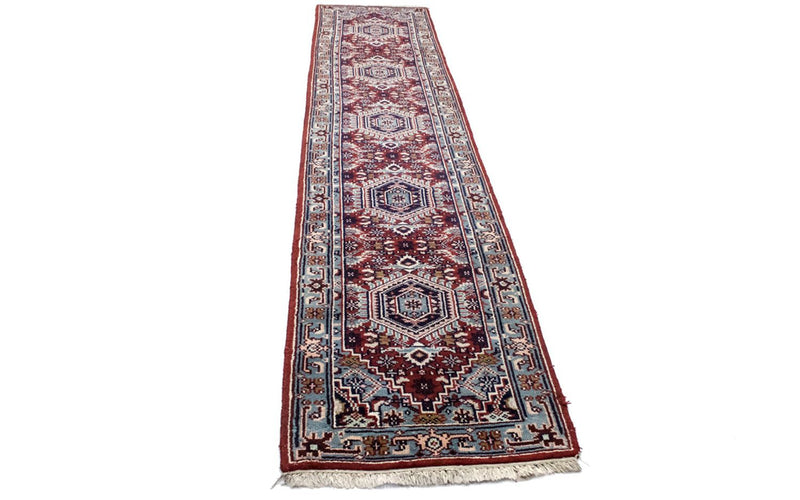 Alfombra de pasillo Alfombra oriental - 343 x 69 cm - rojo