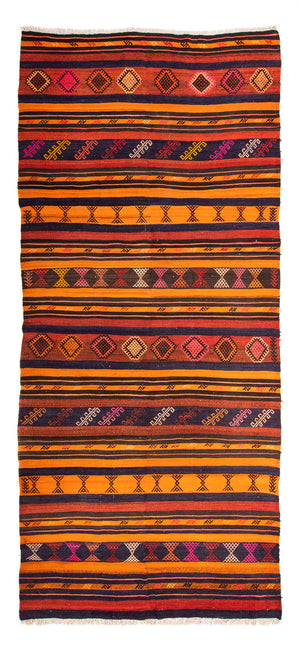 Alfombra de pasillo Alfombra Kelim - Antigua - 340 x 170 cm - multicolor