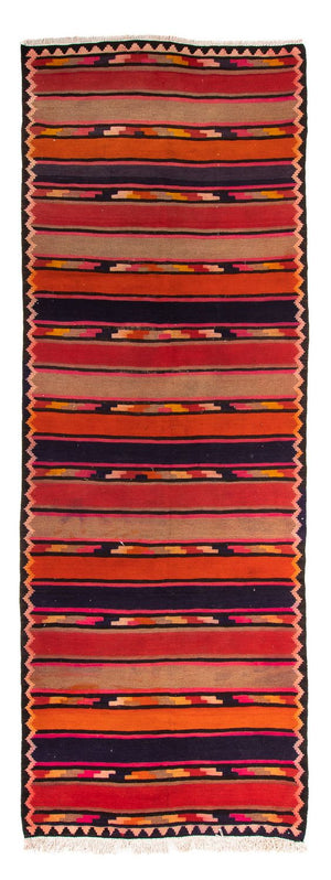 Alfombra de pasillo Alfombra Kelim - Antigua - 340 x 125 cm - multicolor