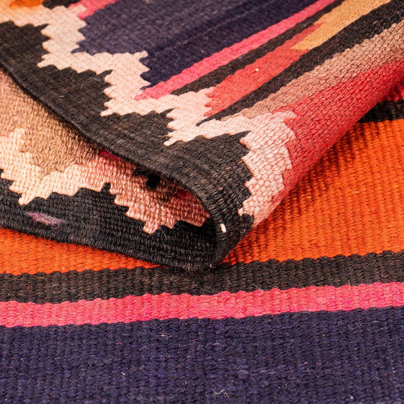 Alfombra de pasillo Alfombra Kelim - Antigua - 340 x 125 cm - multicolor