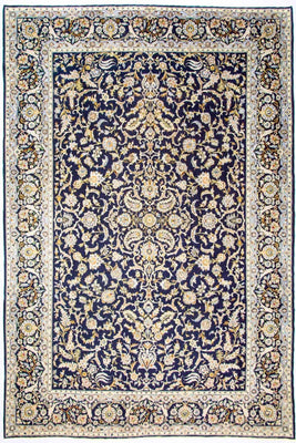 Alfombra persa - Keshan - 380 x 288 cm - azul