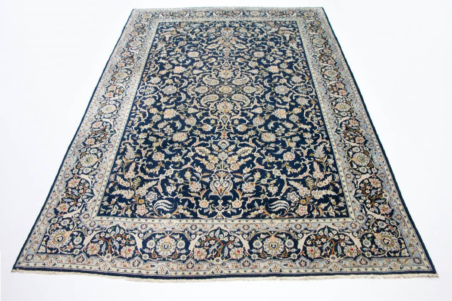 Alfombra persa - Keshan - 380 x 288 cm - azul
