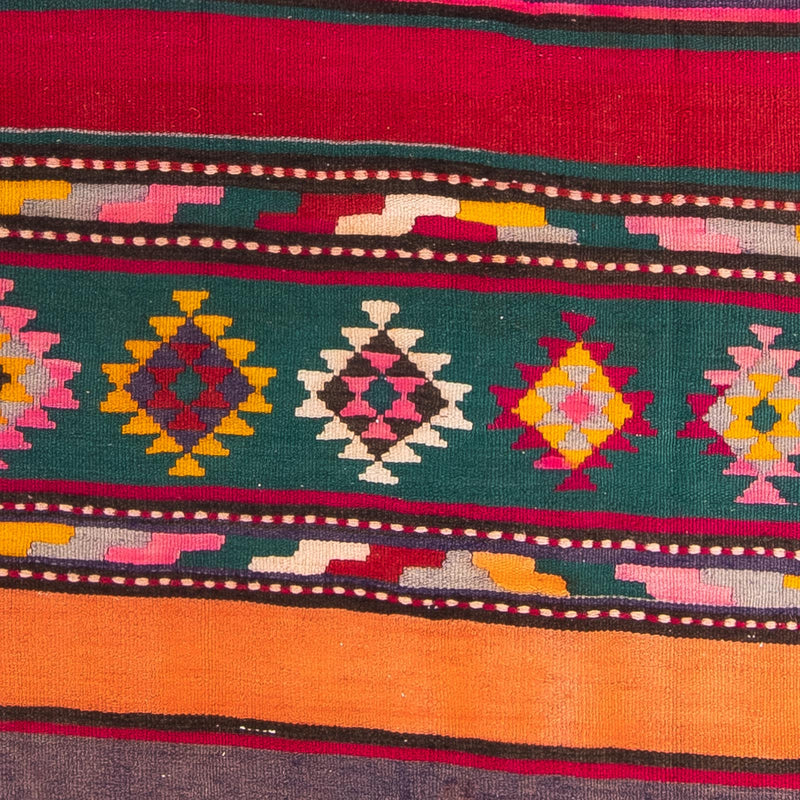 Alfombra de pasillo Alfombra Kelim - Antigua - 365 x 130 cm - multicolor