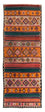 Alfombra de pasillo Alfombra Kelim - Antigua - 370 x 145 cm - multicolor