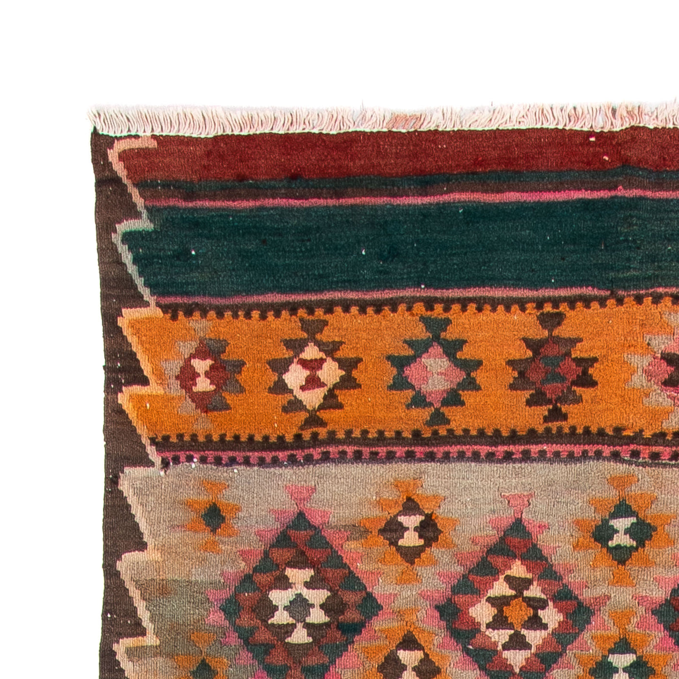 Kilim antiguo Alfombra 370x145cm