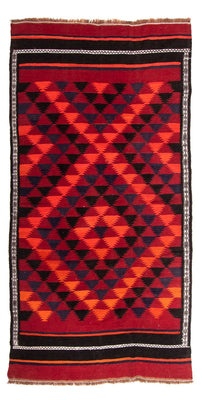 Alfombra de pasillo Alfombra Kelim - Antigua - 280 x 145 cm - multicolor