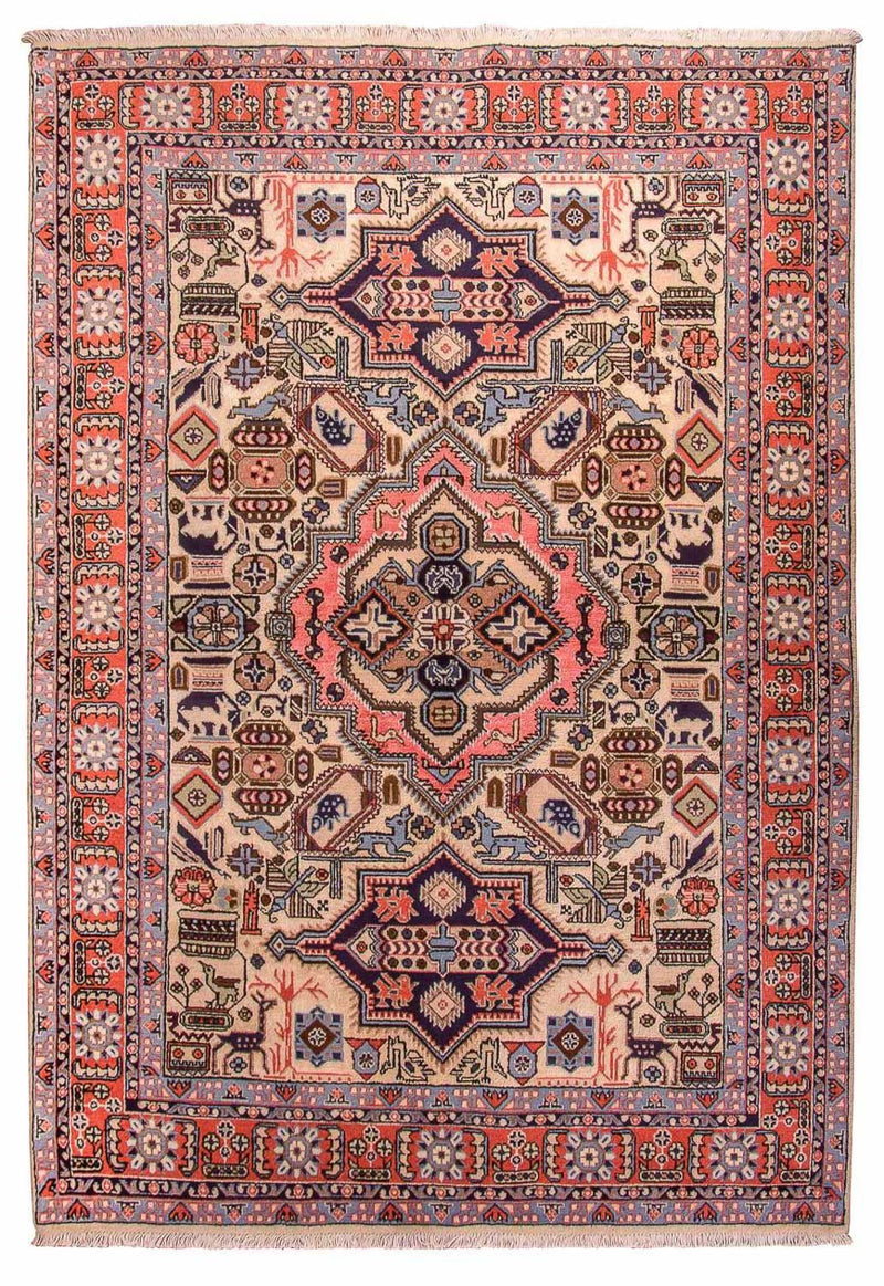 Alfombra persa - Nómada - 200 x 137 cm - rosa