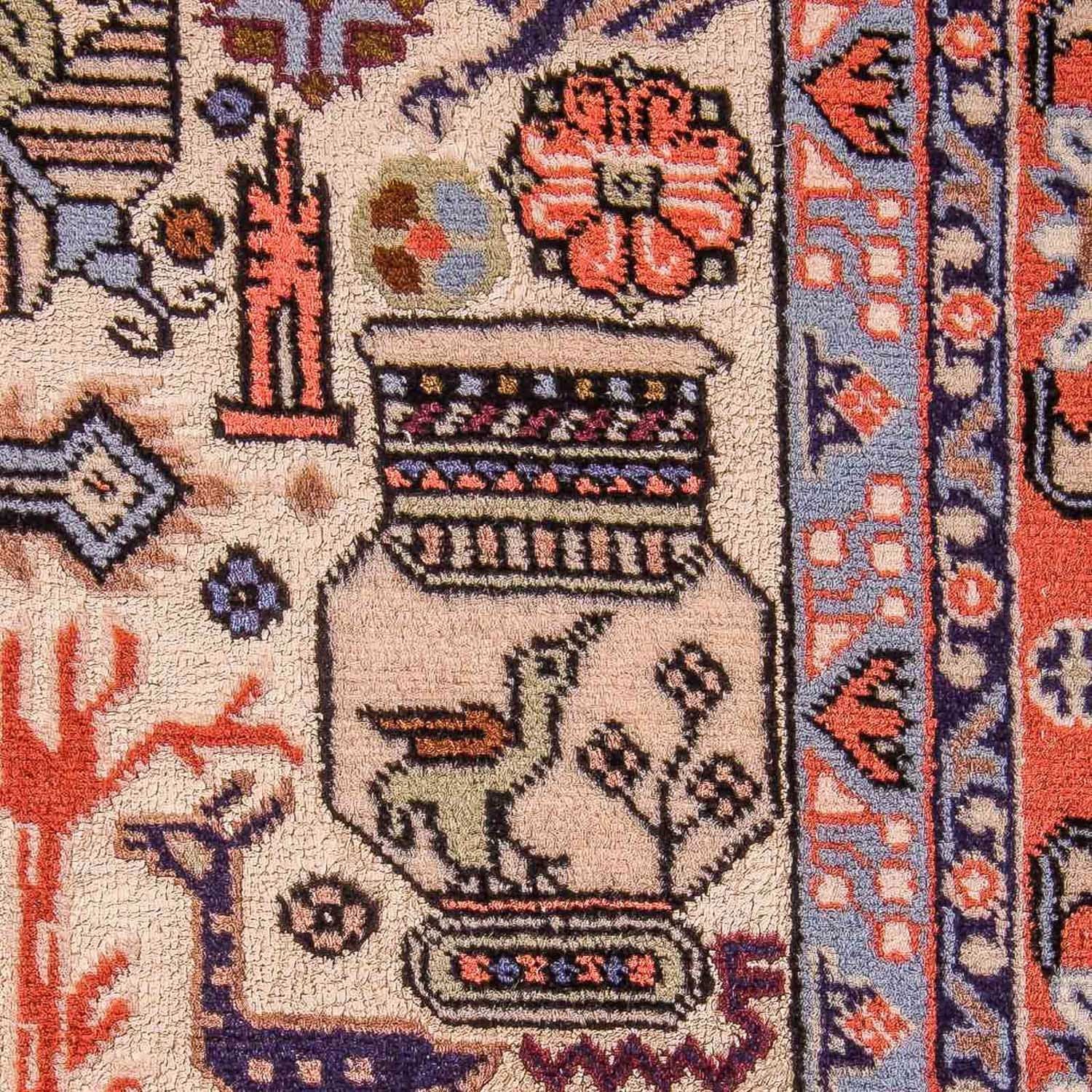 Alfombra persa - Nómada - 200 x 137 cm - rosa