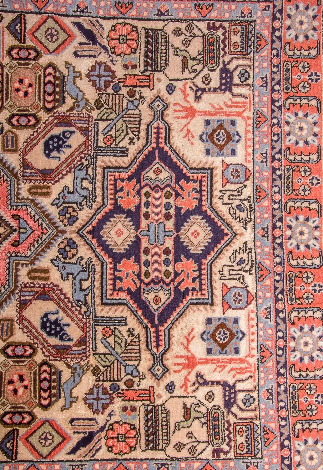 Alfombra persa - Nómada - 200 x 137 cm - rosa