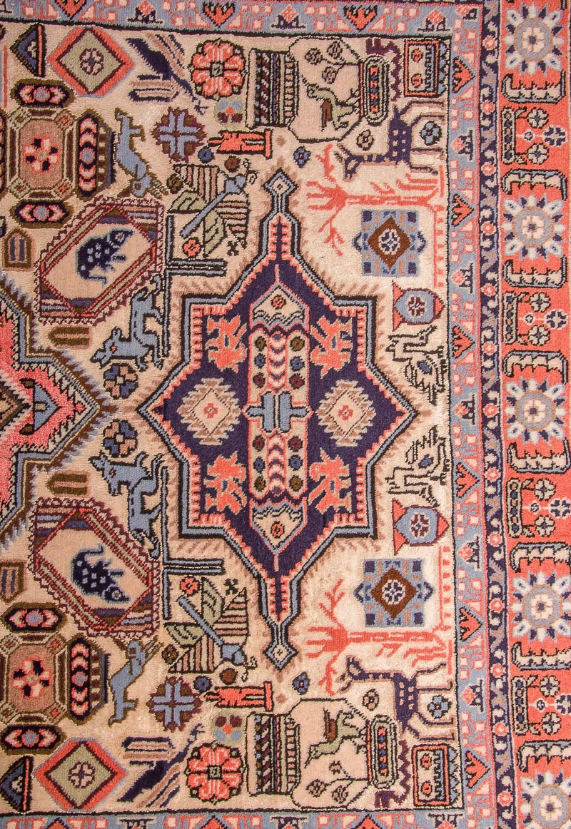 Alfombra persa - Nómada - 200 x 137 cm - rosa