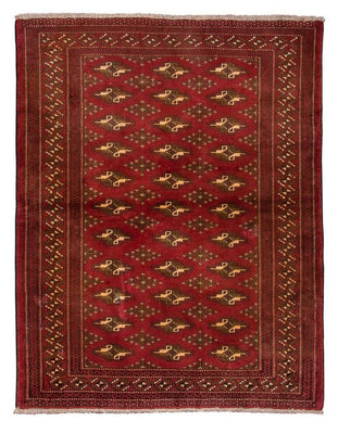 Alfombra Turkaman - 123 x 95 cm - rojo