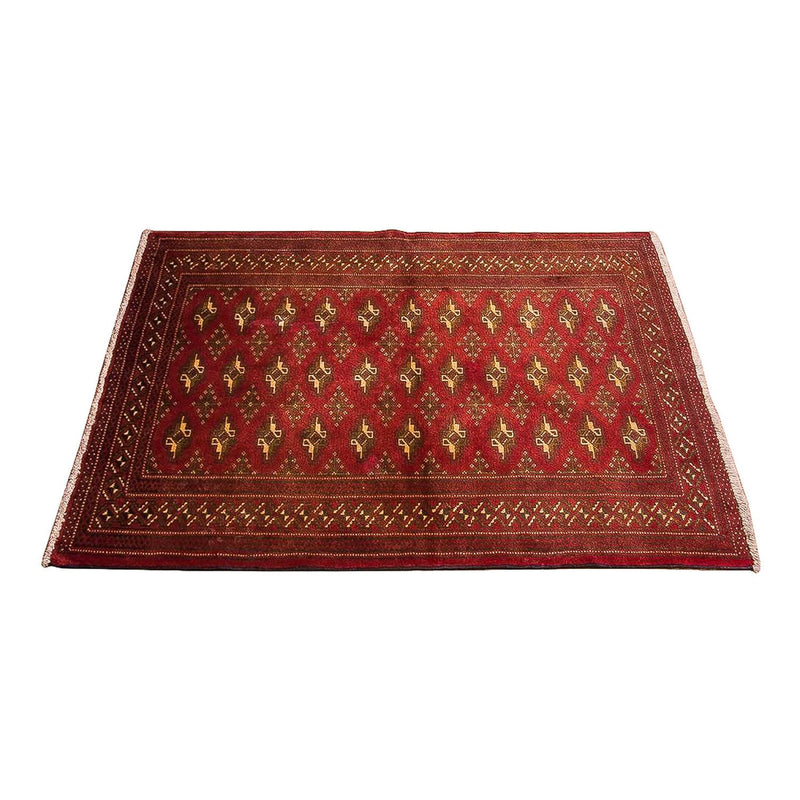 Alfombra Turkaman - 123 x 95 cm - rojo