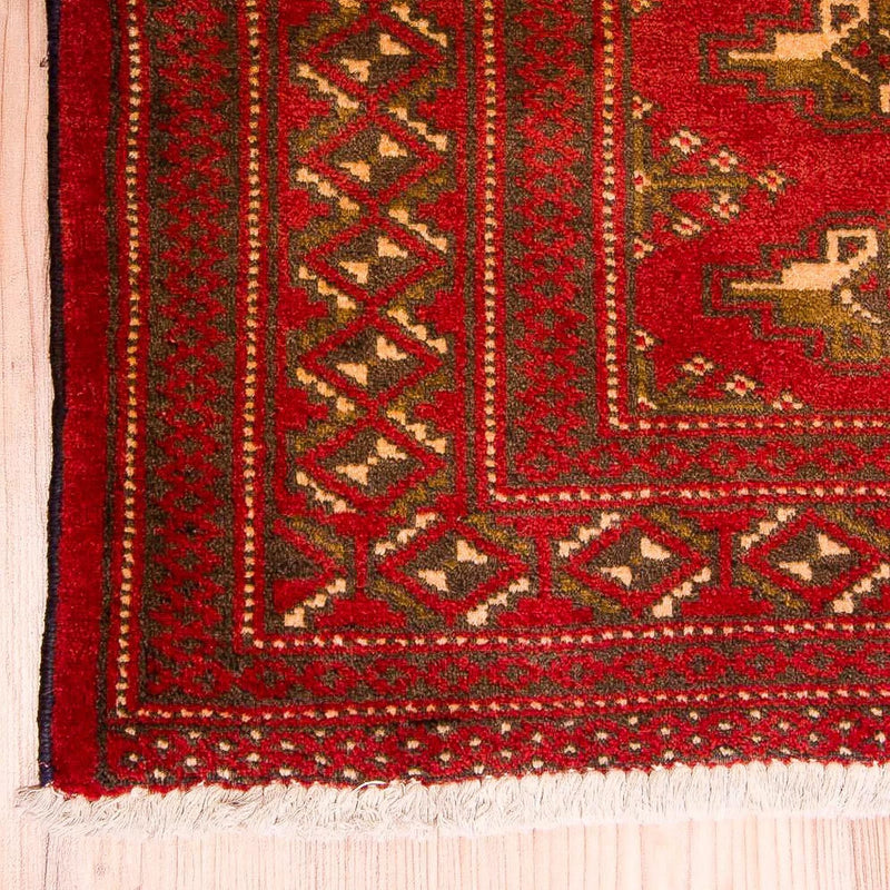 Alfombra Turkaman - 123 x 95 cm - rojo