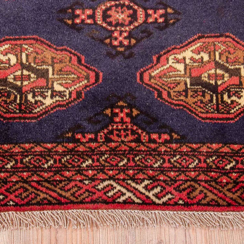Alfombra Turkaman - 134 x 99 cm - azul oscuro