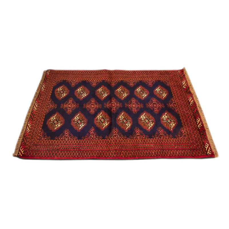 Alfombra Turkaman - 135 x 103 cm - azul oscuro