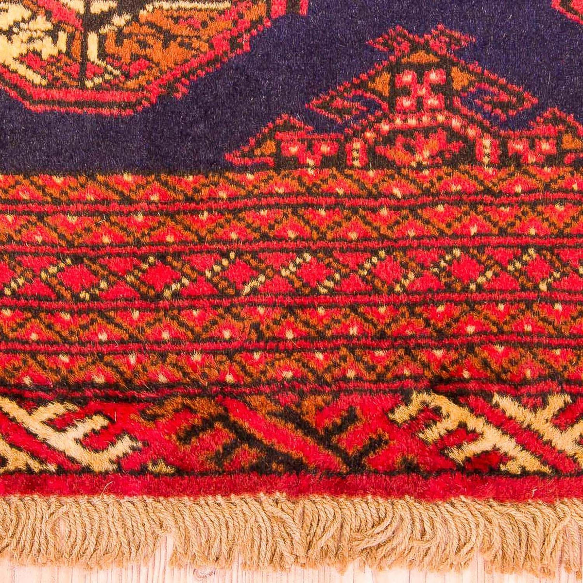 Alfombra Turkaman - 135 x 103 cm - azul oscuro