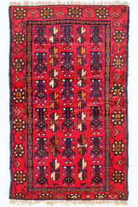 Alfombra Belutsch - 130 x 74 cm - rojo