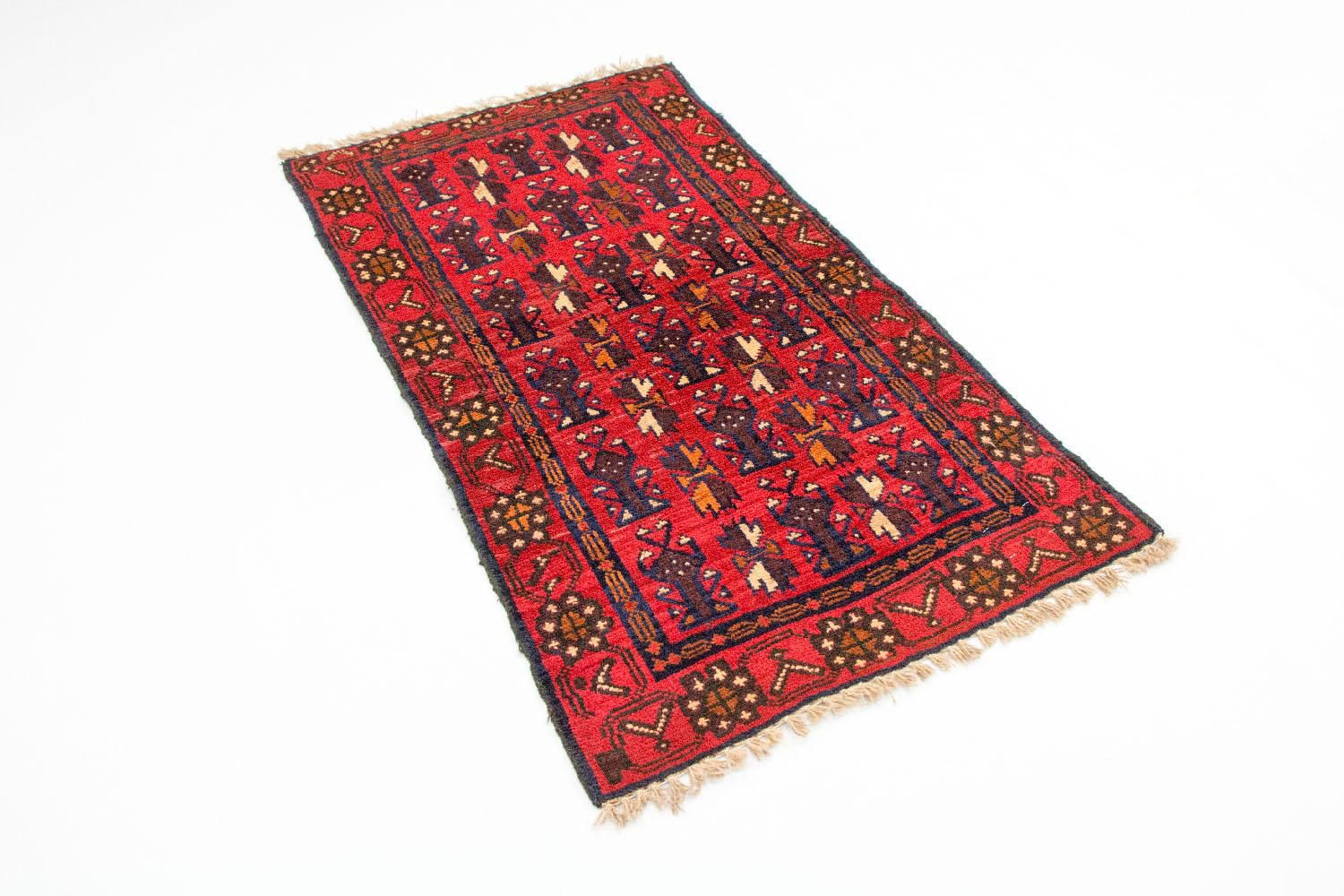 Alfombra Belutsch - 130 x 74 cm - rojo