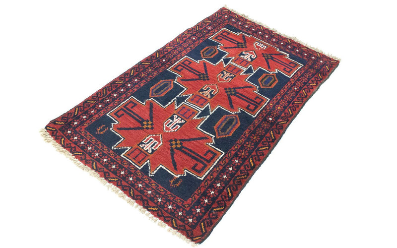 Alfombra Belutsch - 122 x 77 cm - rojo