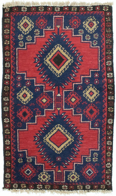 Alfombra Belutsch - 128 x 81 cm - rojo