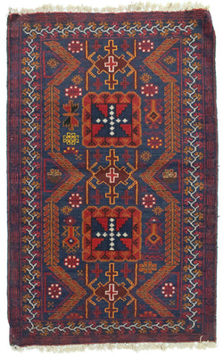 Alfombra Belutsch - 138 x 84 cm - azul