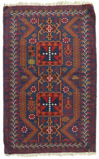 Alfombra Belutsch - 138 x 84 cm - azul