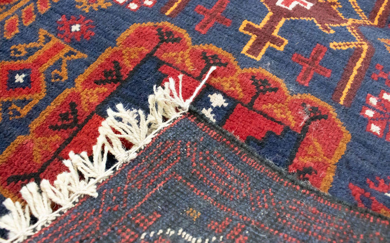Alfombra Belutsch - 138 x 84 cm - azul
