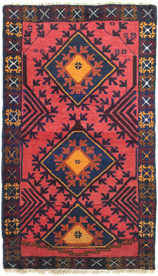 Alfombra Belutsch - 140 x 82 cm - rojo