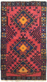 Alfombra Belutsch - 140 x 82 cm - rojo