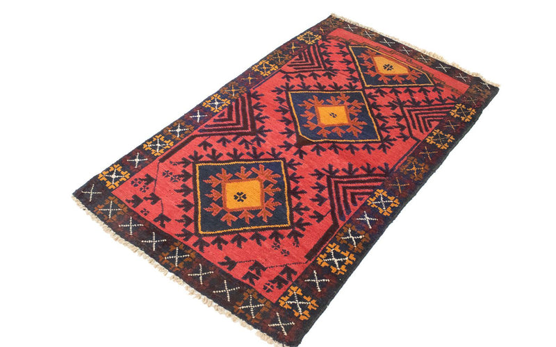 Alfombra Belutsch - 140 x 82 cm - rojo