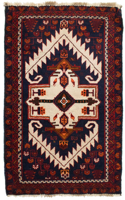 Alfombra Belutsch - 132 x 84 cm - azul