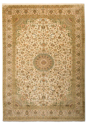 Alfombra de seda - Seda de Cachemira - 314 x 213 cm - beige