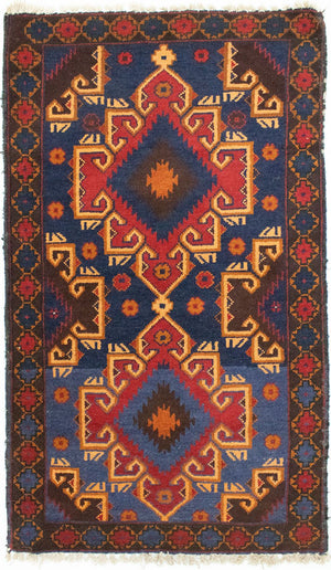 Alfombra Belutsch - 130 x 74 cm - azul
